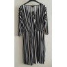 Ladies dress black / white striped