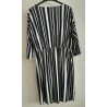 Ladies dress black / white striped